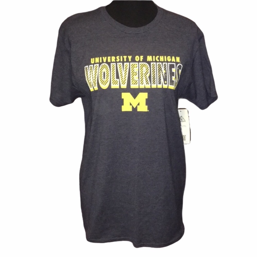 University of Michigan T-Shirt, Navy Blue, Medium